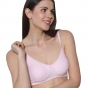 Prestitia pink hosiery bra with transparent strap